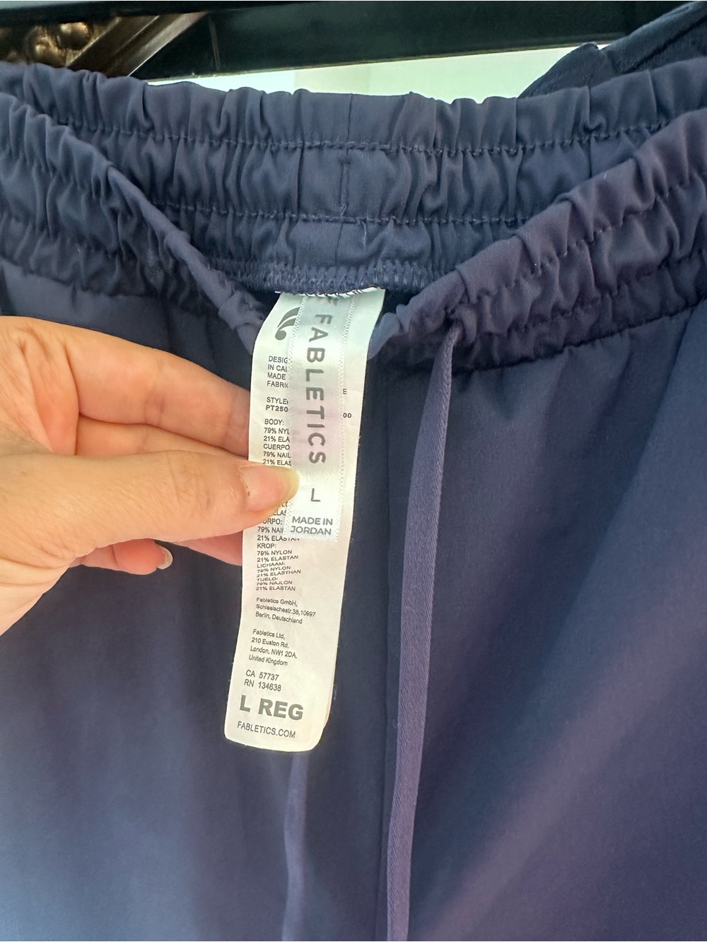 Fabletics Navy Drawstring Joggers - Picture 3 of 8